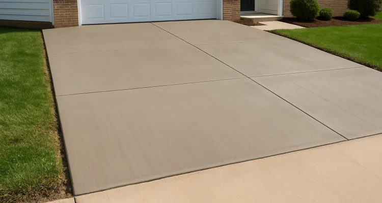 a brand new concrete driveway from ES Concrete Solutions in Dallas, TX - Dallas TX