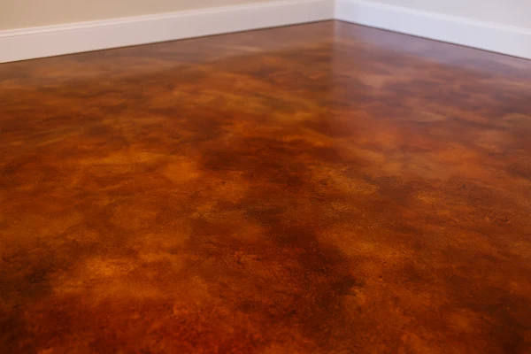 a red epoxy floor from ES Concrete Solutions in Kyle, TX - Kyle TX