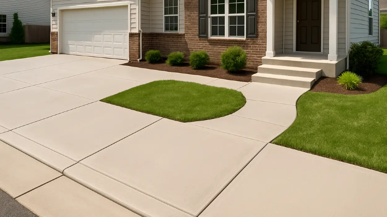 a concrete porch and sidewalk from ES Concrete Solutions in San Antonio, TX - San Antonio TX